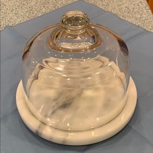 Glass/marble cheese dome